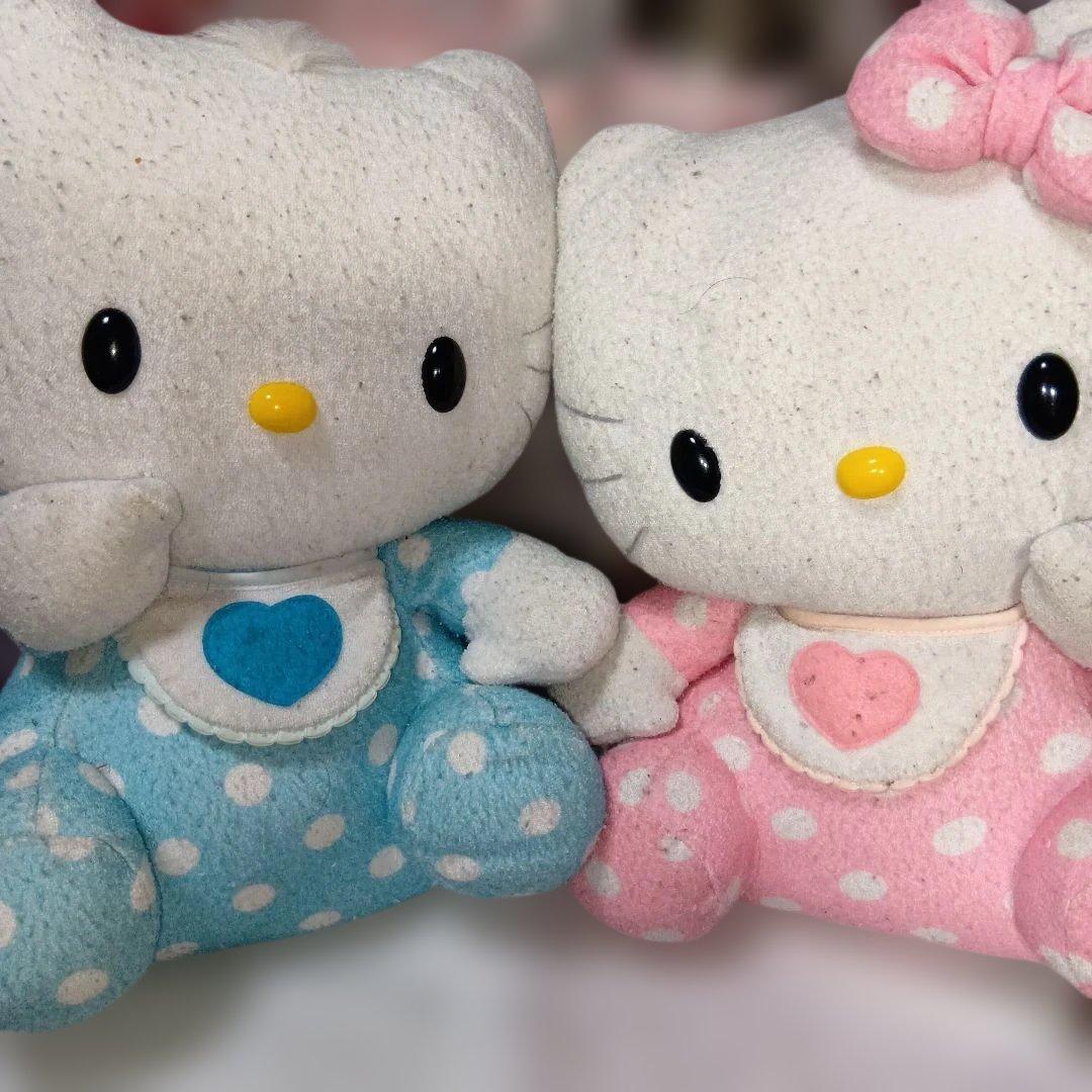 １月いっぱいハローキティとダニエルベビー ぬいぐるみセット2004年レトロ限定