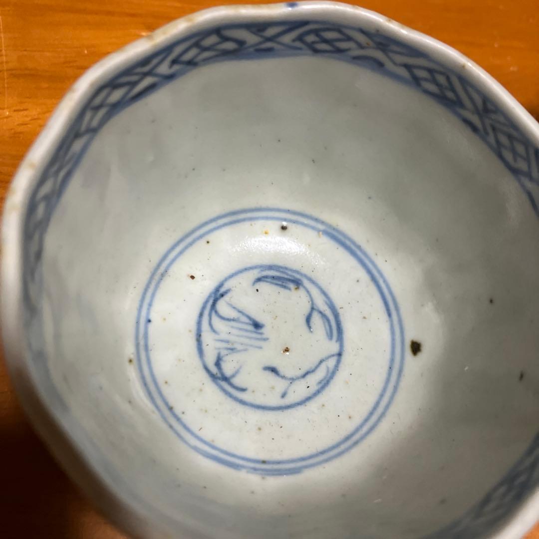 蛸唐草模様　蕎麦猪口　骨董品　アンティーク