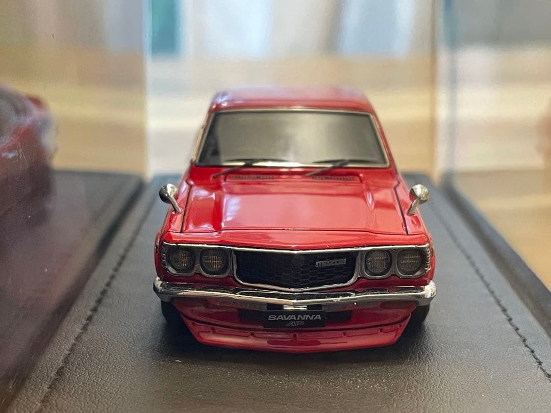 ignition model マツダサバンナ RX-3 ミニカー 赤 1/43