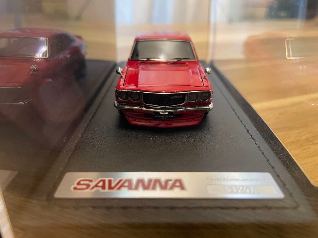 ignition model マツダサバンナ RX-3 ミニカー 赤 1/43