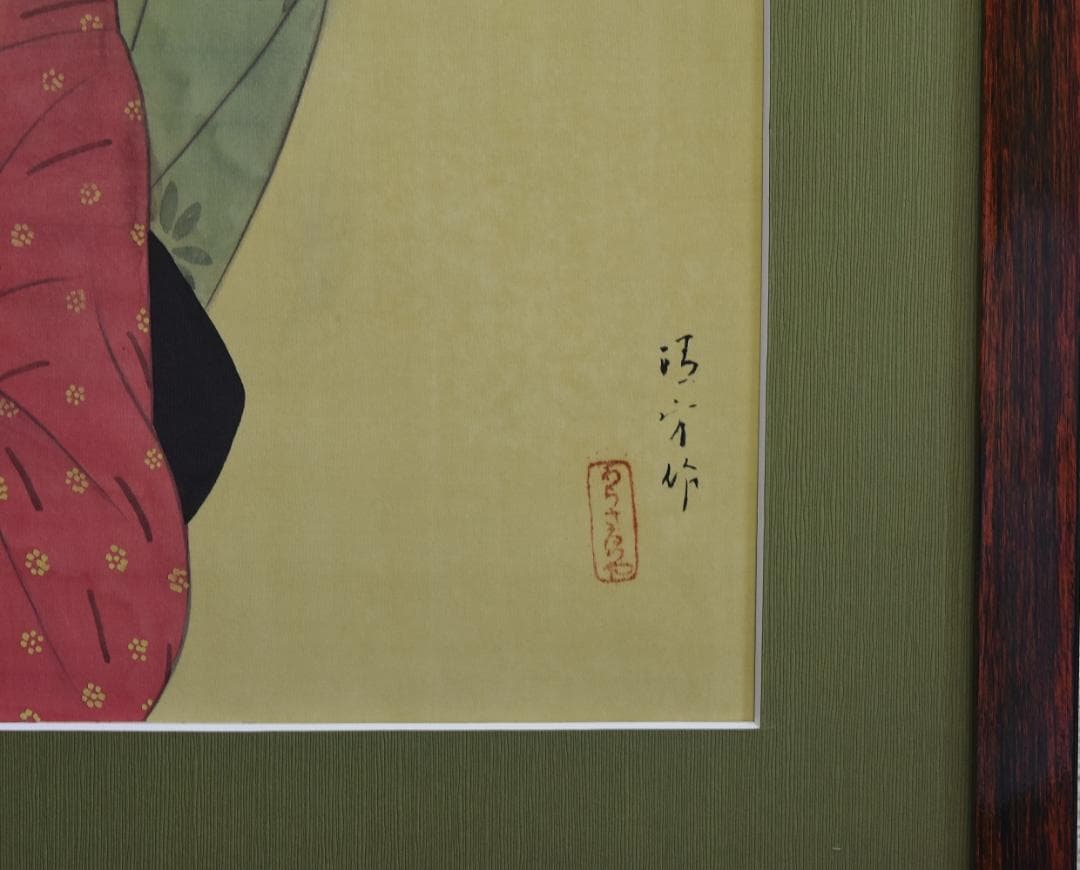 文化勲章受章日本画家・鏑木清方　百合　真作　記念品　ギフト