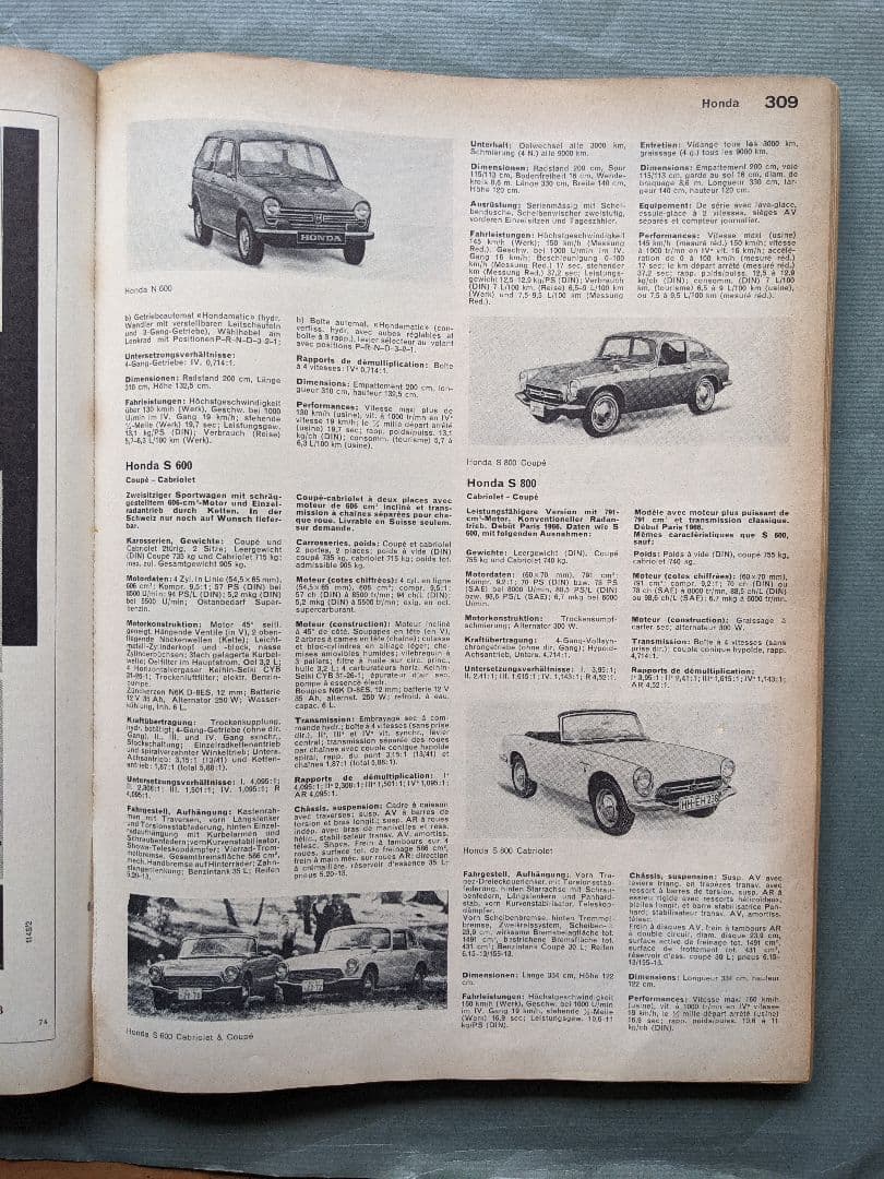 洋書 AutomobIl  Revue  1968