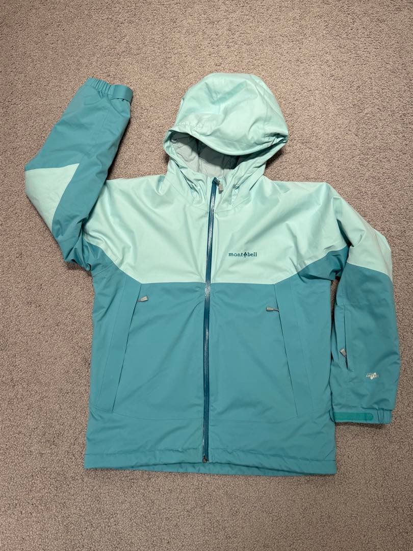 モンベル mont-bell 子ども用 スキーウェア 160 水色/黄色