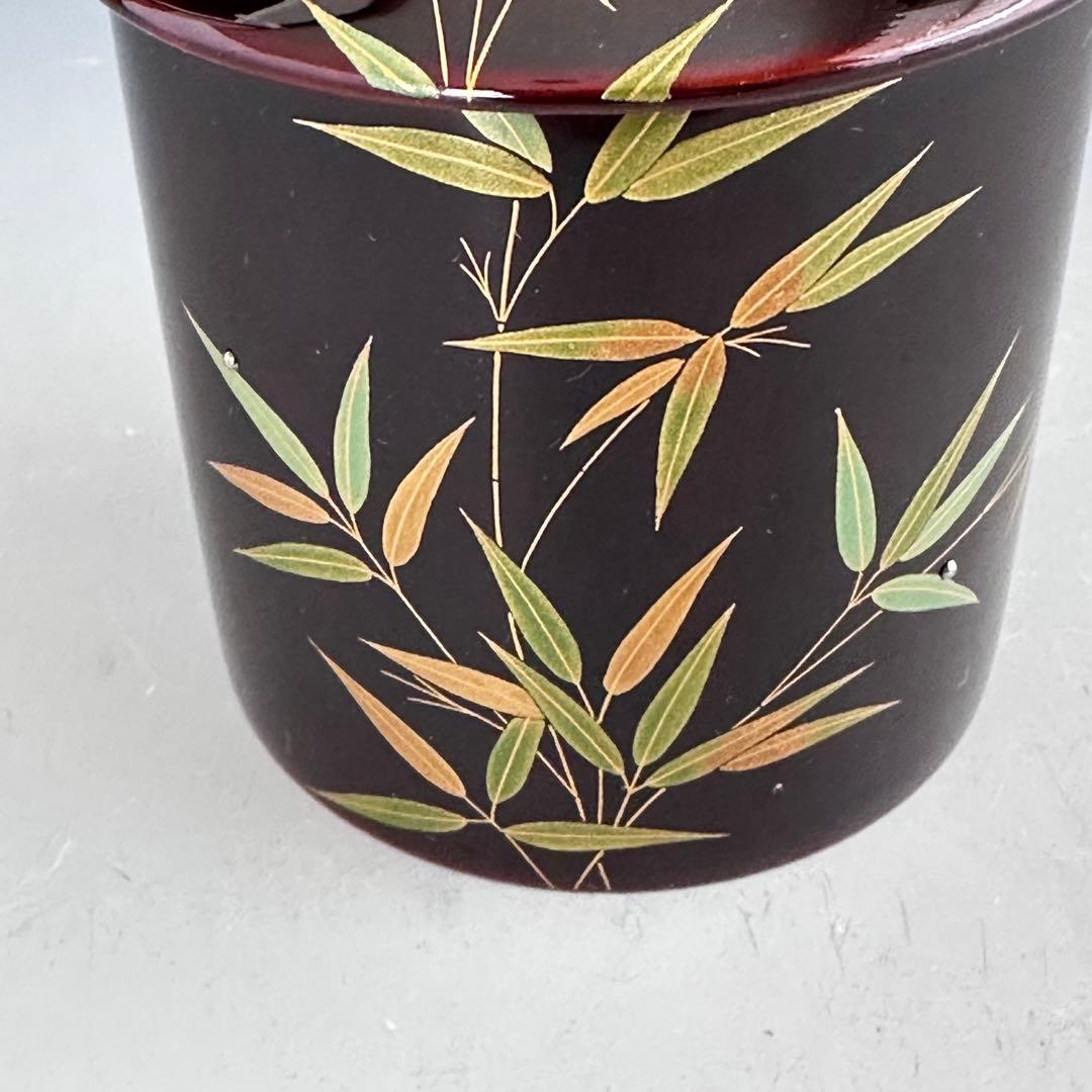 茶道具　笹露蒔絵　金輪寺　茶器　田中修　共箱　山中塗　薄茶器　漆芸　稽古　茶会