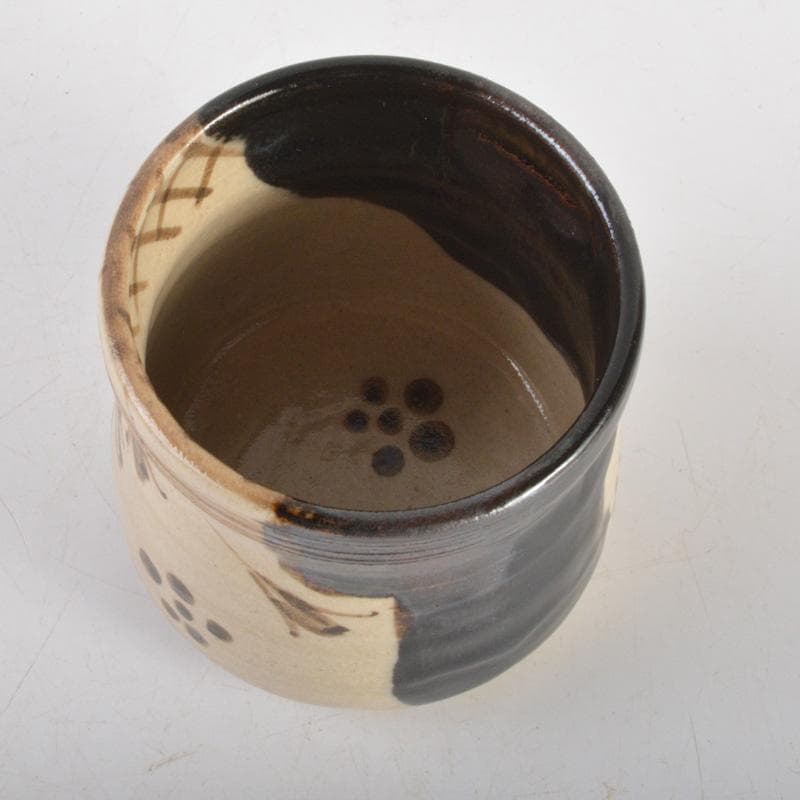 茶道具　黒織部　茶器　在銘　共箱　V　6330
