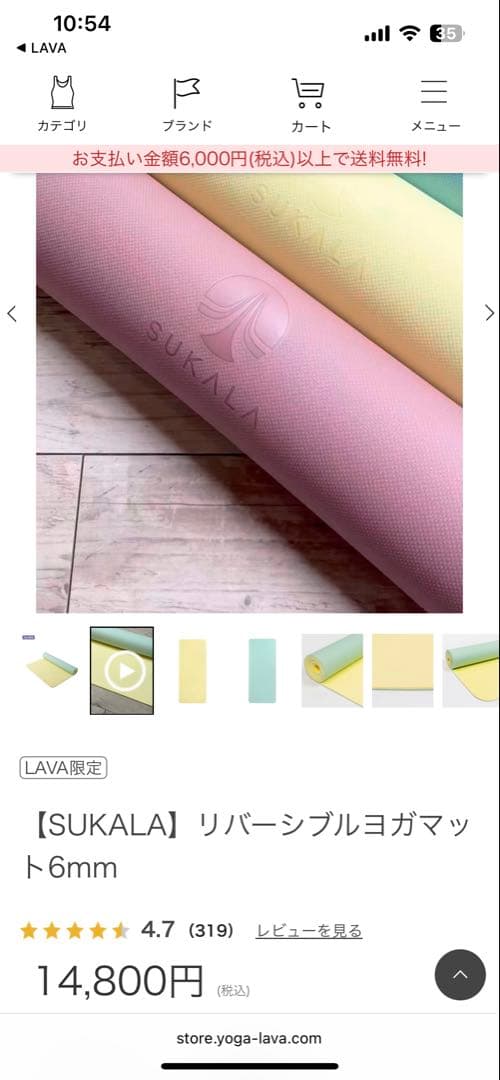 ち*こ様 【新品未使用】LAVA SUKALA ヨガマットバッグ バーム　定価2