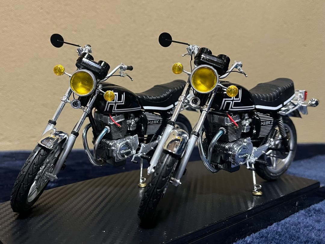 『ちゃむ』HONDA HAWK II プラモデル完成品（マイキーバブ仕様）