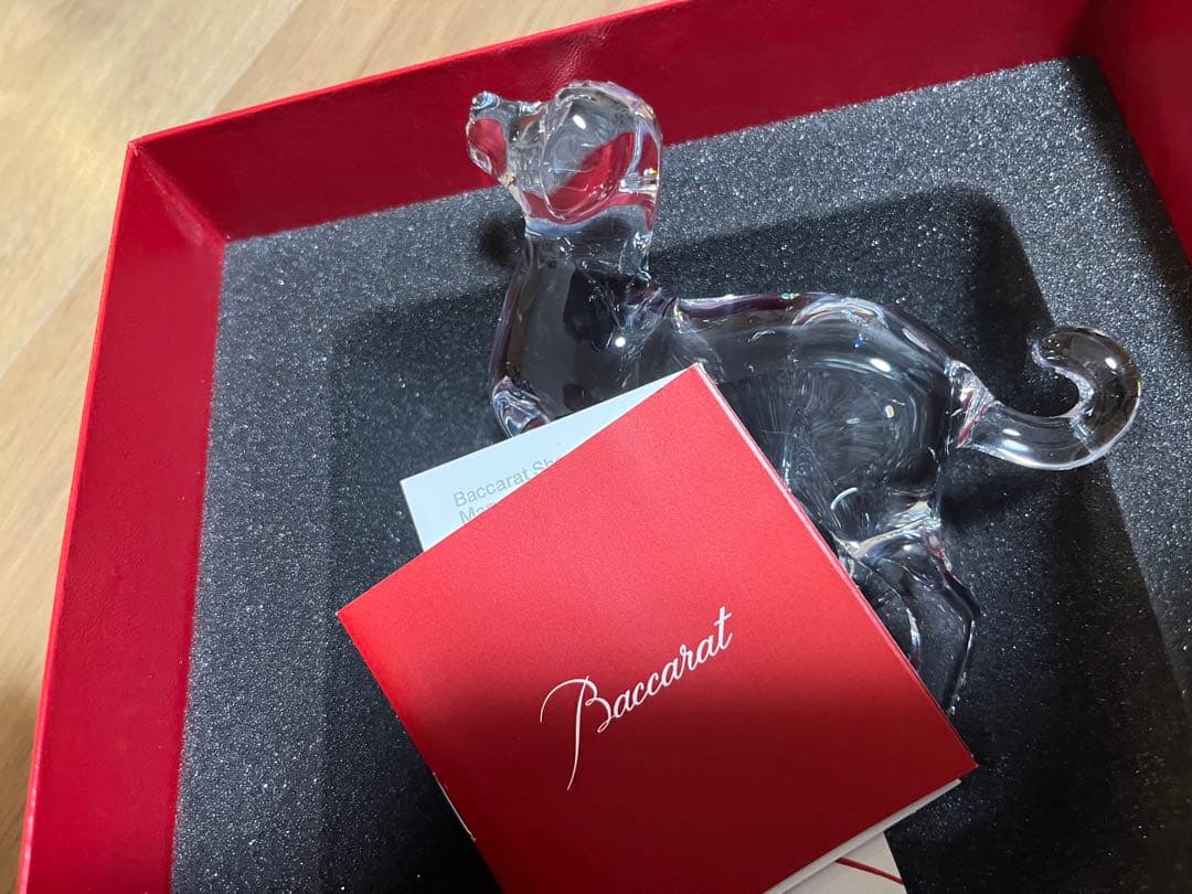 BACCARAT 犬　戌年　クリスタルオブジェ　置物　バカラ