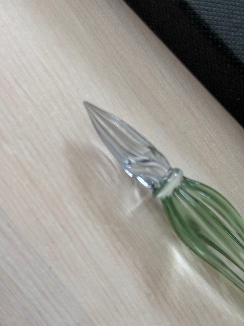 HASEガラス工房×オカモトヤ　ガラスペン　グリーン