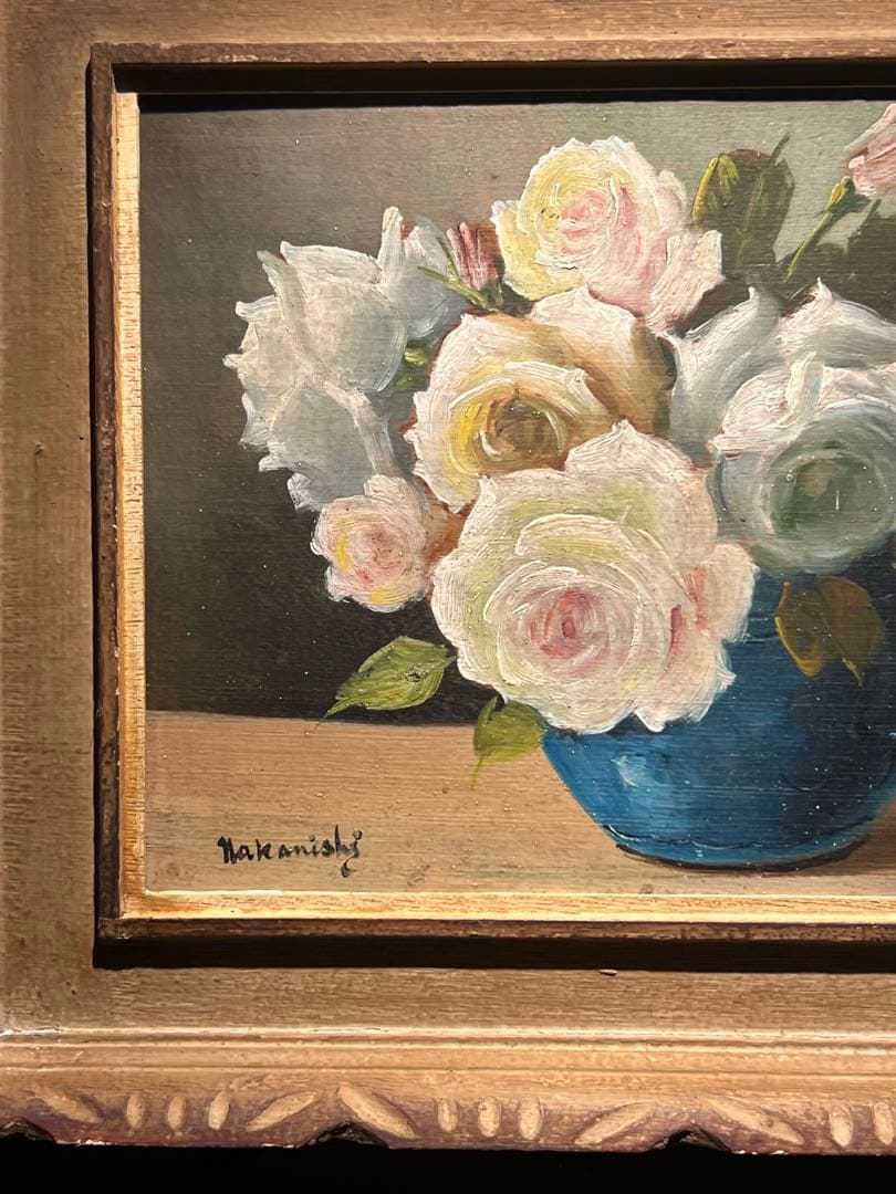 時代物　肉筆油彩画　antique