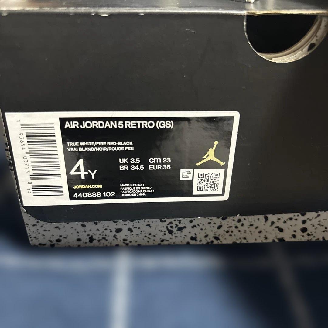 Nike Air Jordan 5 ホワイト/レッド 新品タグ付き　23cm