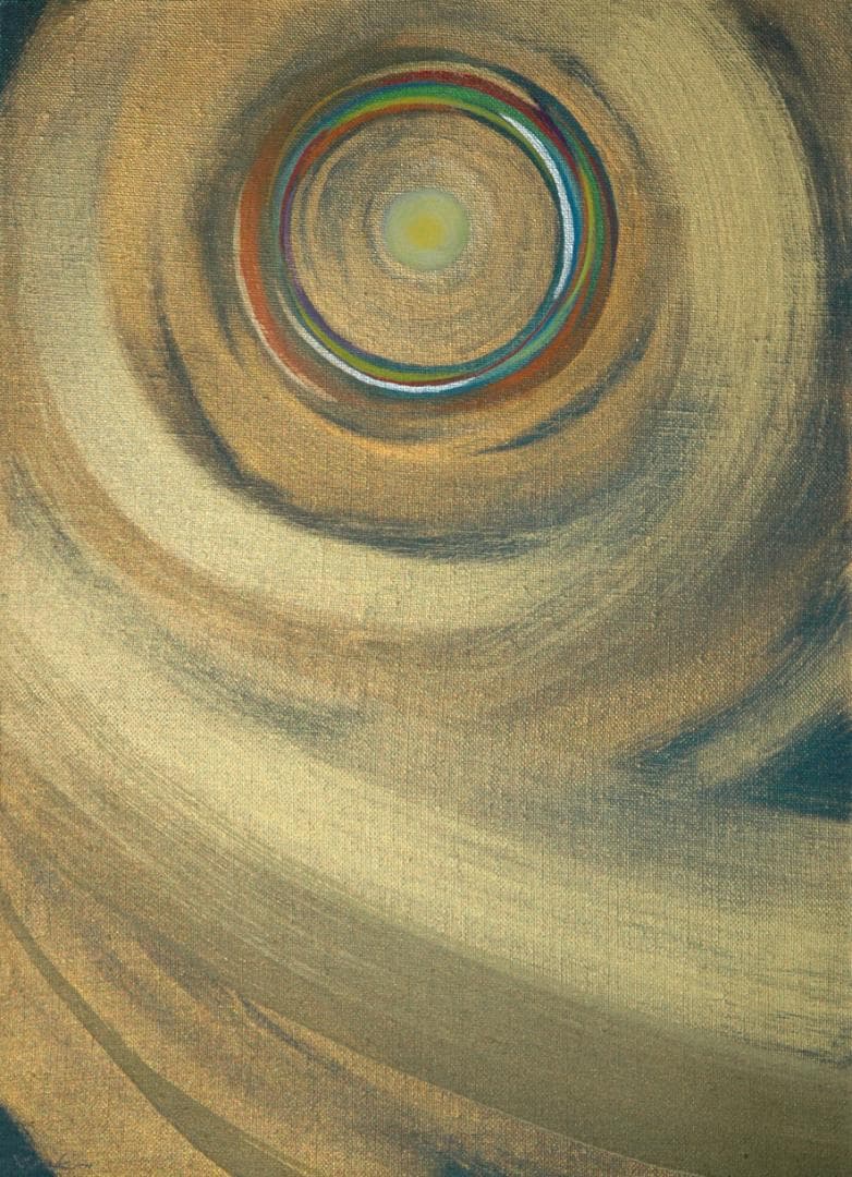 油絵 菅家令子 絵 絵画インテリア額付(黒) F4-G212023 風景祈り希望