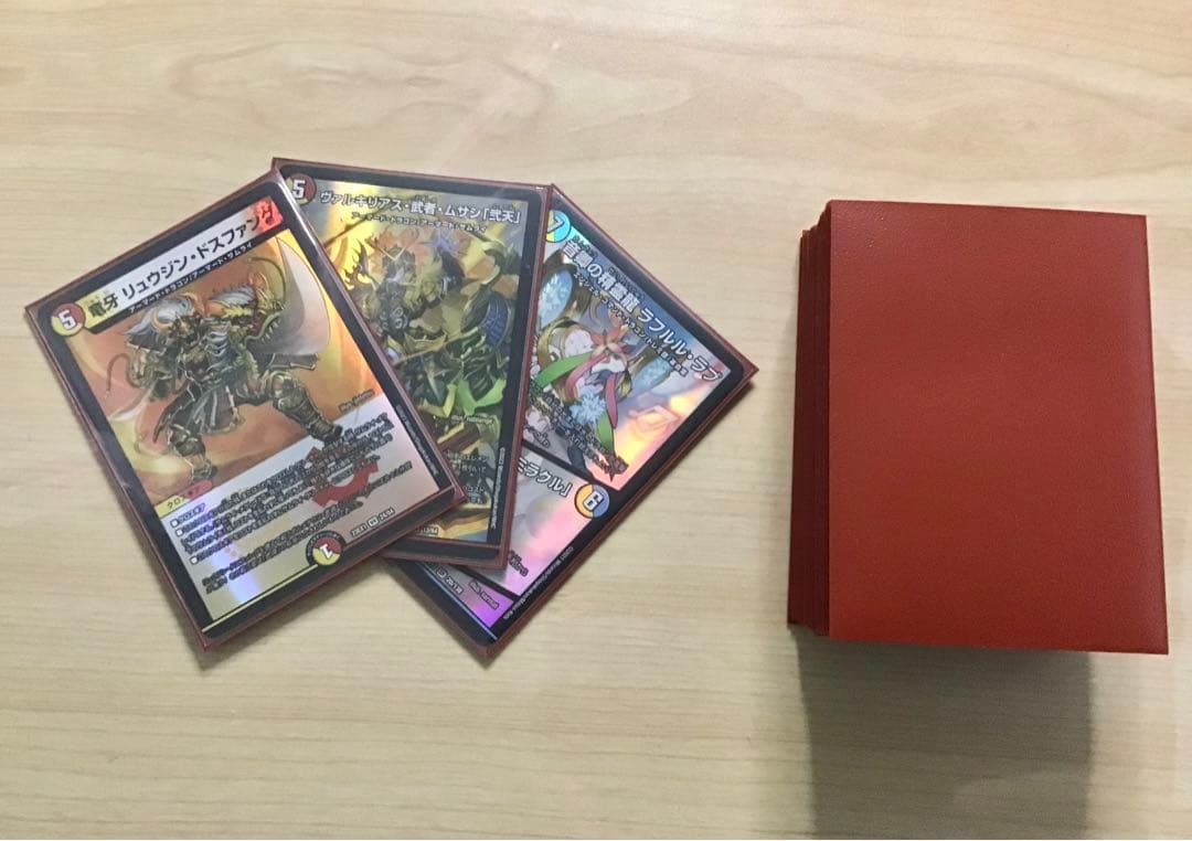デュエマ 本格構築 【赤白サムライ】 デッキ＆二重スリーブ