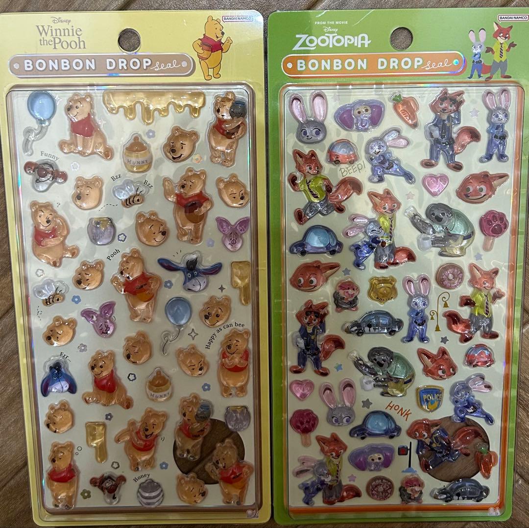 ボンボンドロップシール　正規品　サンリオ８枚+ディズニー6枚セット
