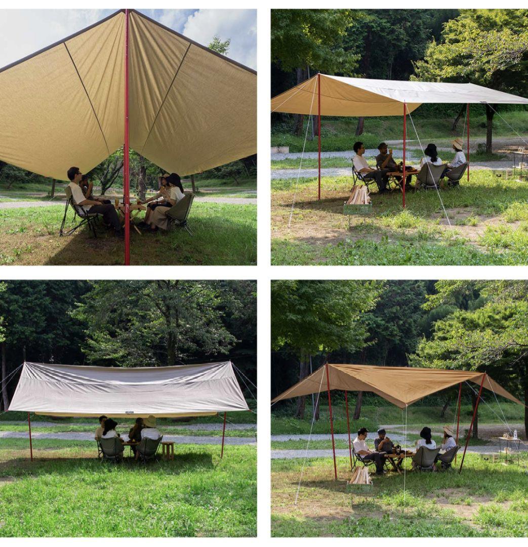 【着払】FIELDOOR タープテント 435×500cm