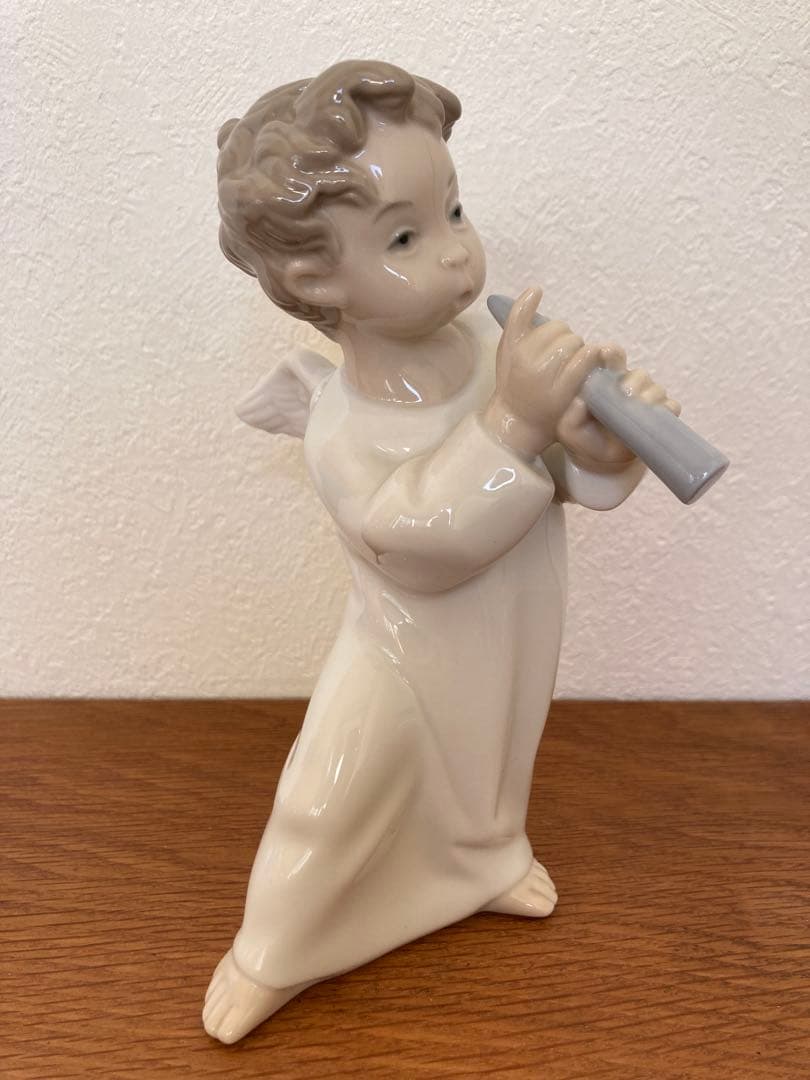 リヤドロ　LLADRO 天使　2体セット「可愛いフルート」「可愛い考えごと」