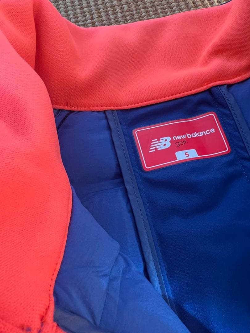 new balance メンズダウンジャケット ネイビー/オレンジ