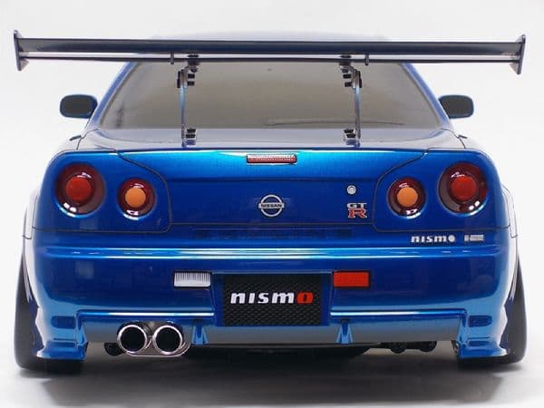 タミヤ R34 GT-R 塗装済完成ボディ メタリックブルー／ガンメタル