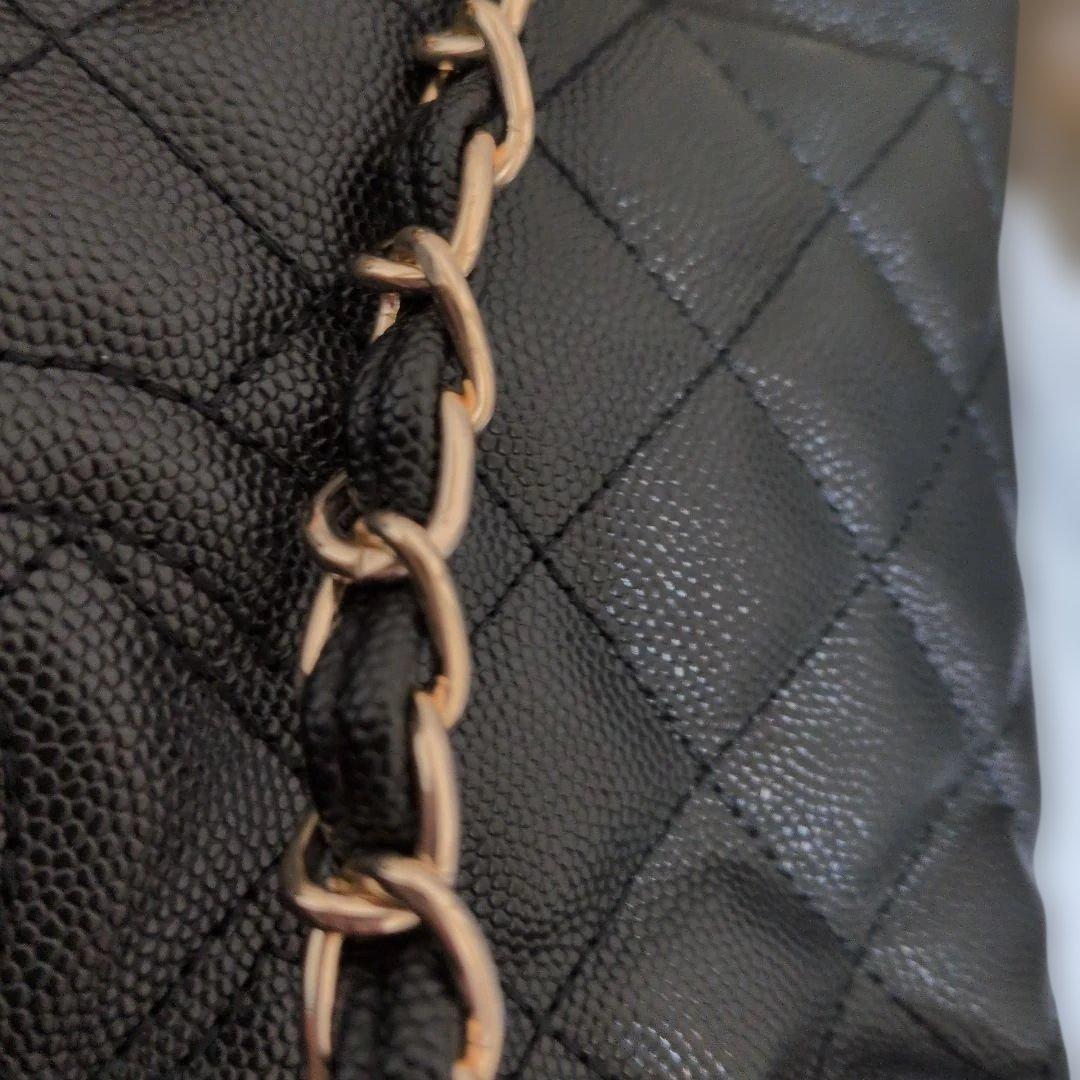 #CHANEL ブラックレザー ハンドバッグ　ノベルティ正規品ノベルティシール有