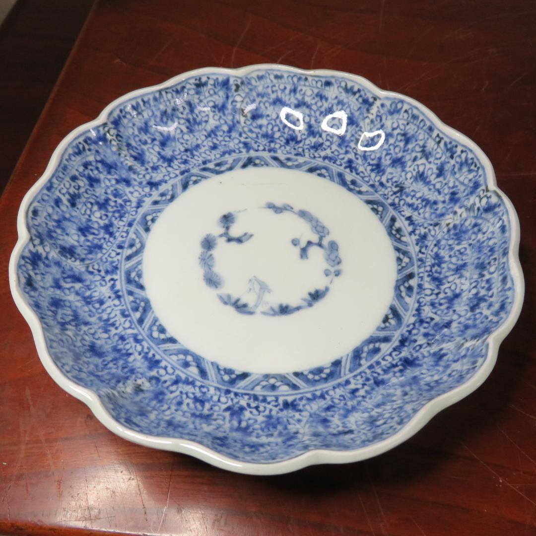 皿 なます皿 微塵唐草 冨貴長春 松竹梅 蔵出し 初荷 美品 2枚