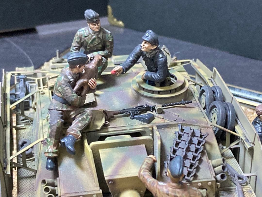 タミヤ　1/35 ドイツ軍　三号突撃砲G型　ヴィネット　完成品ジャンク