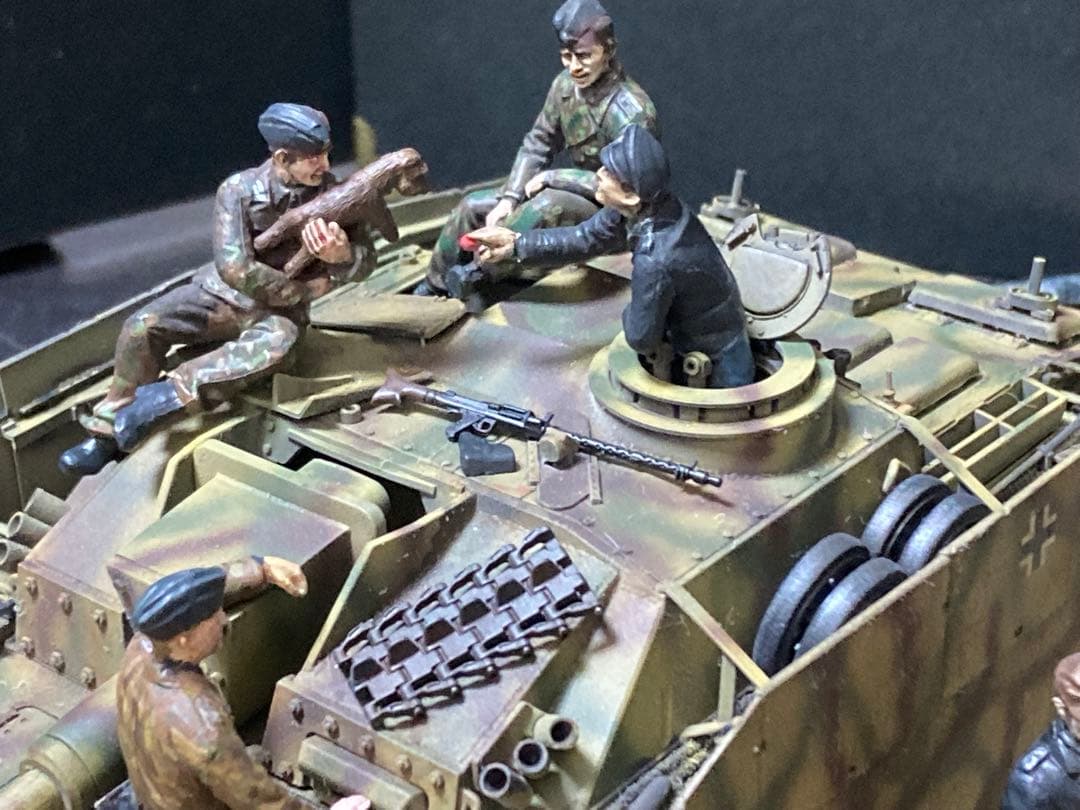 タミヤ　1/35 ドイツ軍　三号突撃砲G型　ヴィネット　完成品ジャンク