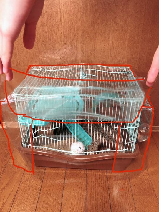 ハムちゃん・小動物  （飛び散り防止　臭い軽減　保温　風よけ）ケージカバー
