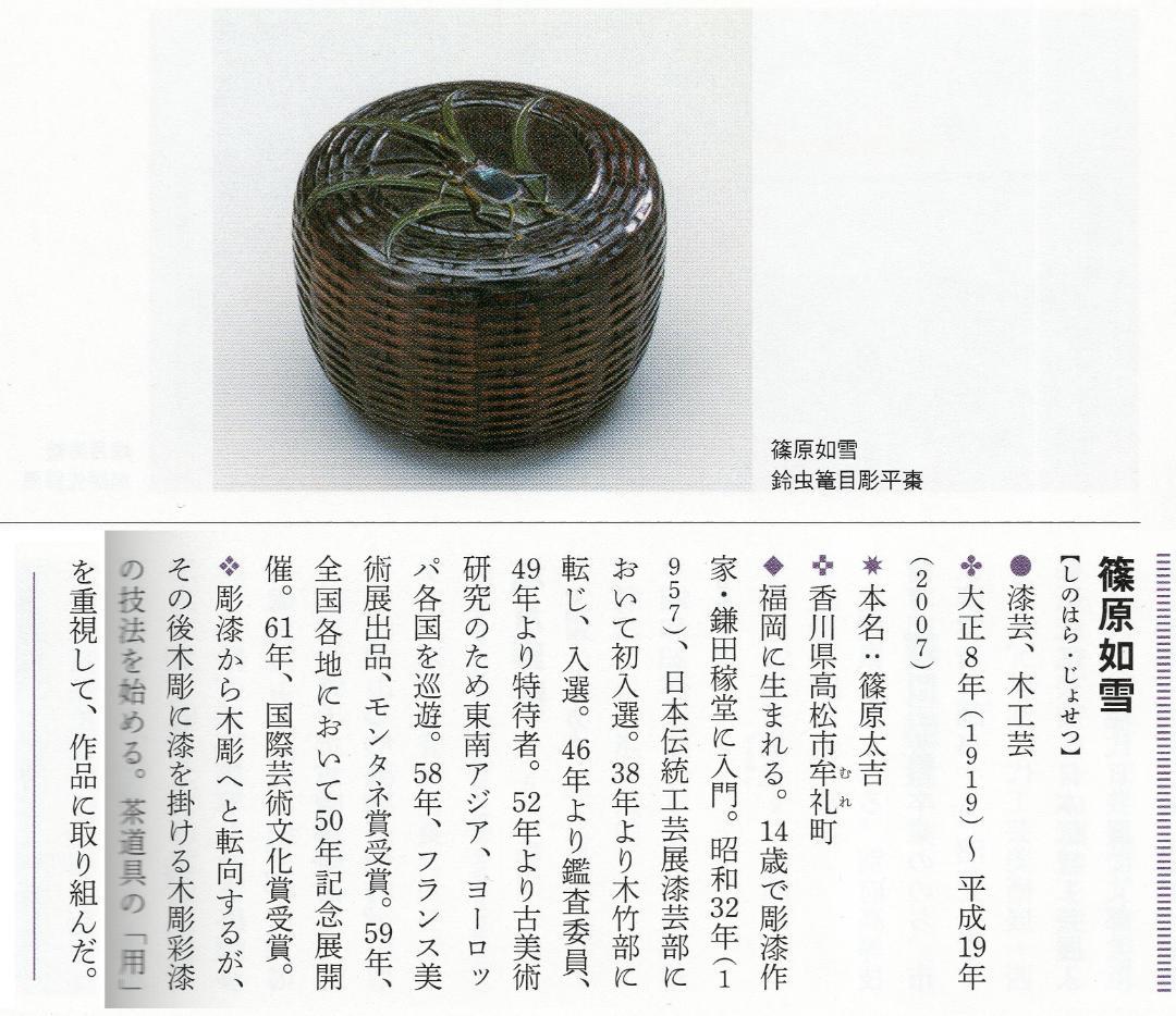 篠原如雪造　尺八香合（共箱）