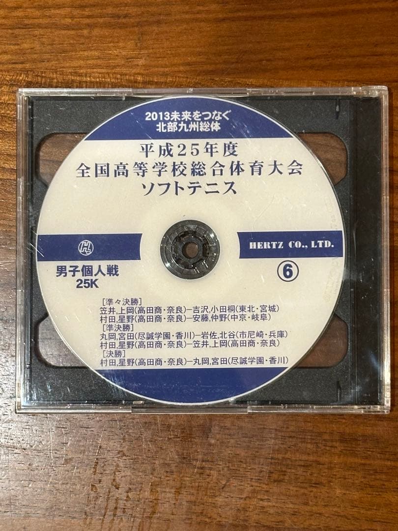 ソフトテニス　平成25年度　インターハイ　男子個人戦　DVD