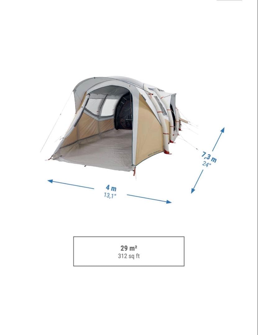 QUECHUA ケシュア エアーテント ２ルーム AIR SECONDS 6.3