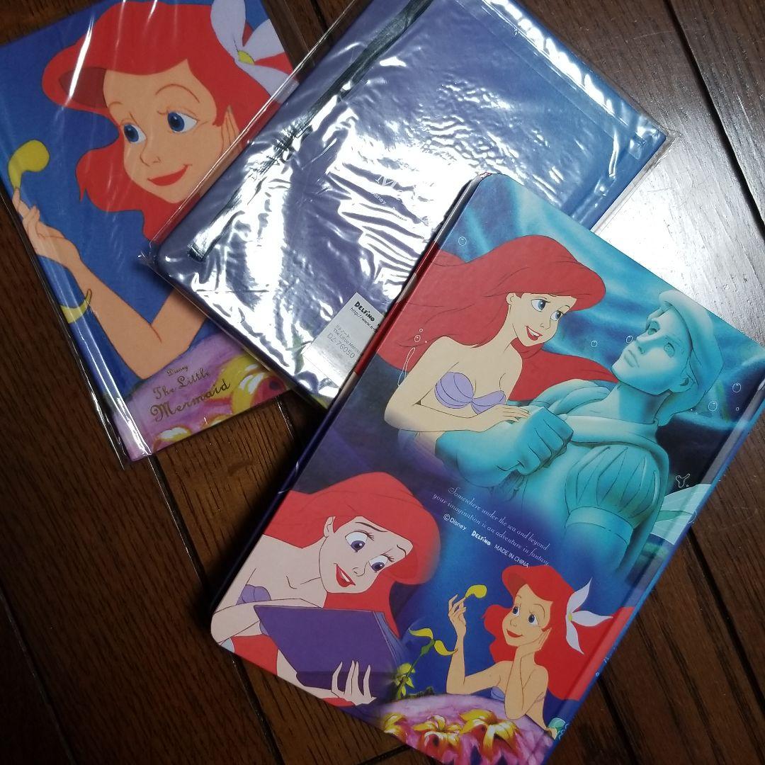 【バラ売り可】ディズニー　アリエル　ノート　レターセット　ふせん