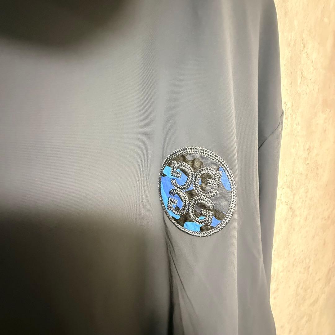 # G/FORE ジーフォア グレー 長袖ハイネックシャツ バックプリント