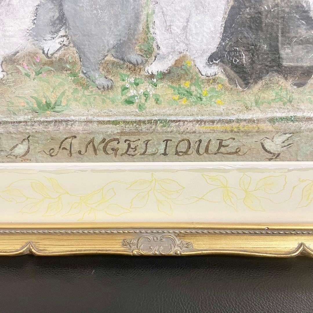 八木道子「ANGELIQUE／アンジェリーク」肉筆画額装絵画
