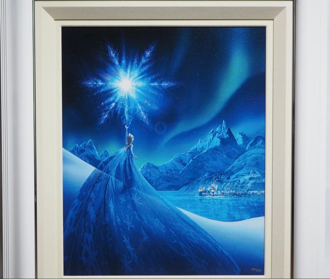 真作■アナと雪の女王 版画 エルサ■絵画 ディズニー アナ雪 アールビバン