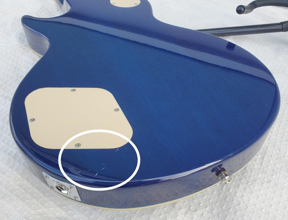 C145　Grote　レスポールタイプ　エレキギター　ブルー系　音出しOK