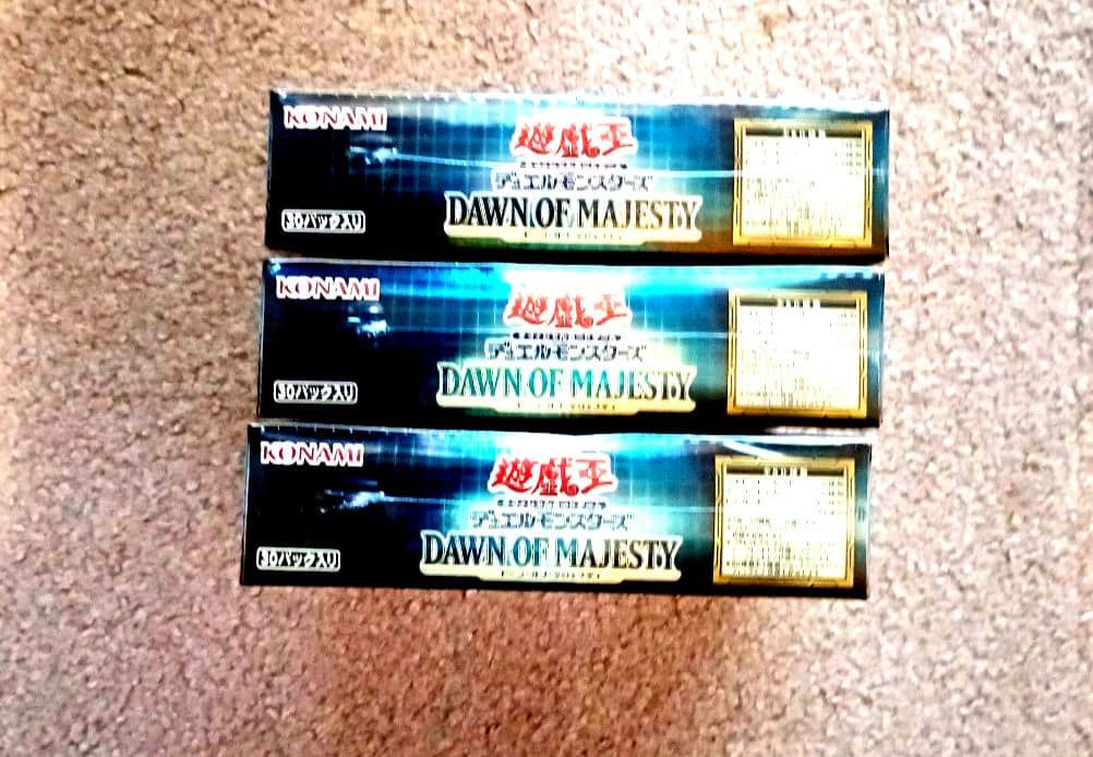 遊戯王OCG デュエルモンスターズ Dawn of Majesty BOX3個売
