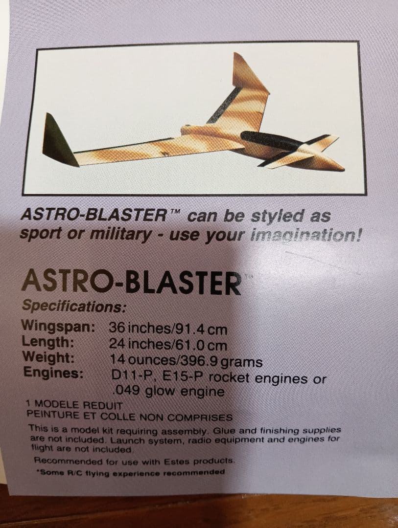 ラジコン飛行機（超珍品） 先尾翼ロケットグライダー