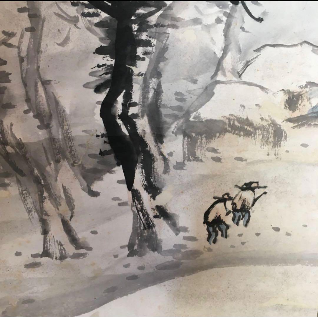 掛軸　華谷　寒山帰路