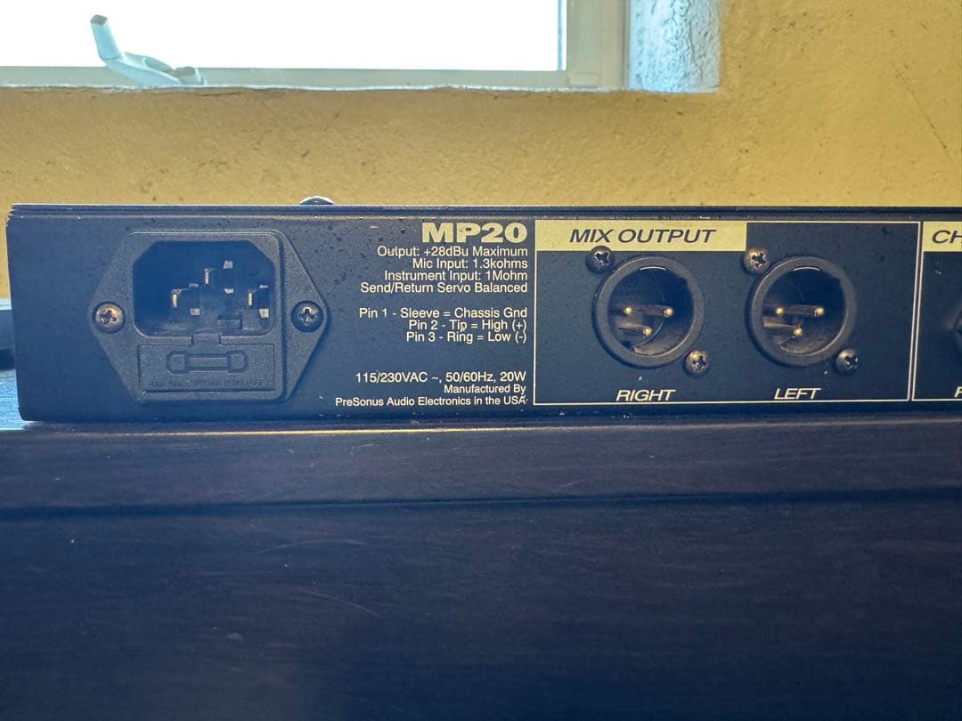 R　PreSonus MP20 2ch マイクプリ