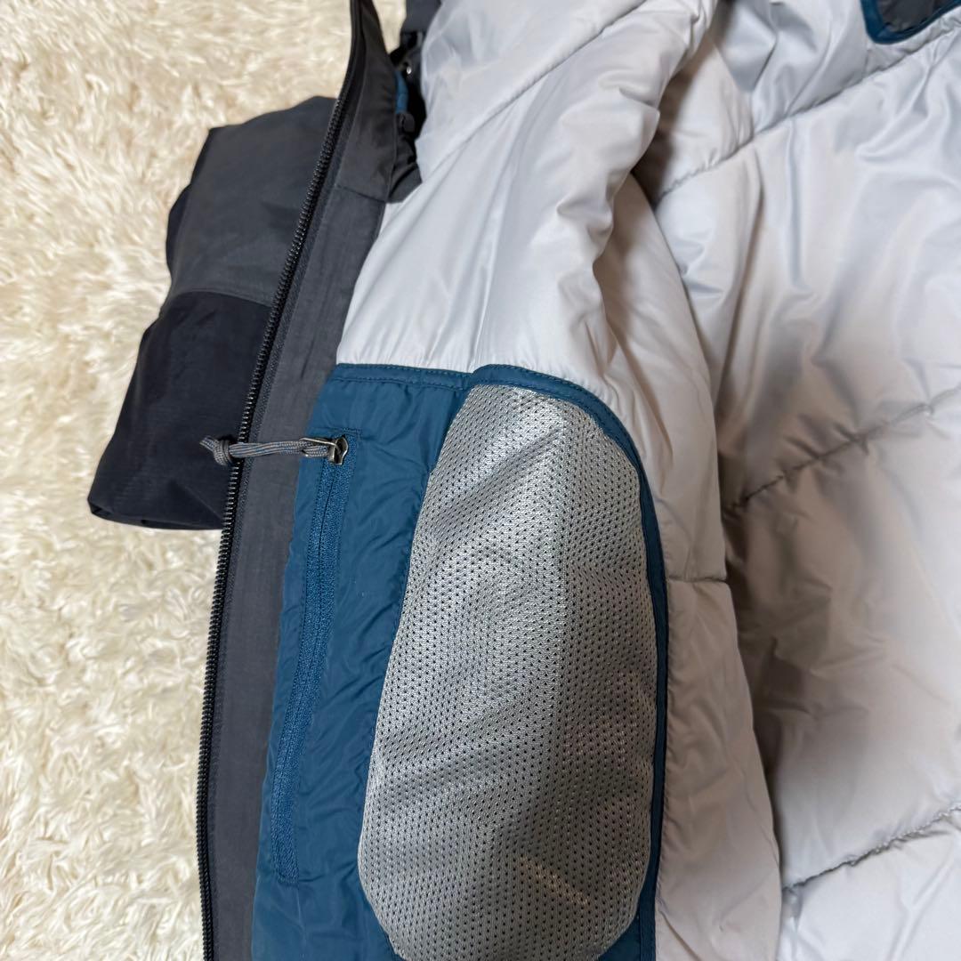 モンベル　スキーウエア　ダウンジャケット　Mサイズ　グレー　ブラック