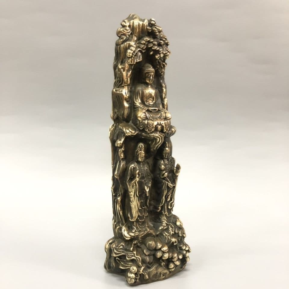 仏教美術 仏像 西方三聖菩薩仏像 仏堂奉納 装飾品 工芸品 置物