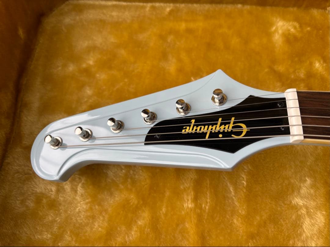 ギター epiphone 1963 firebird V frost blue