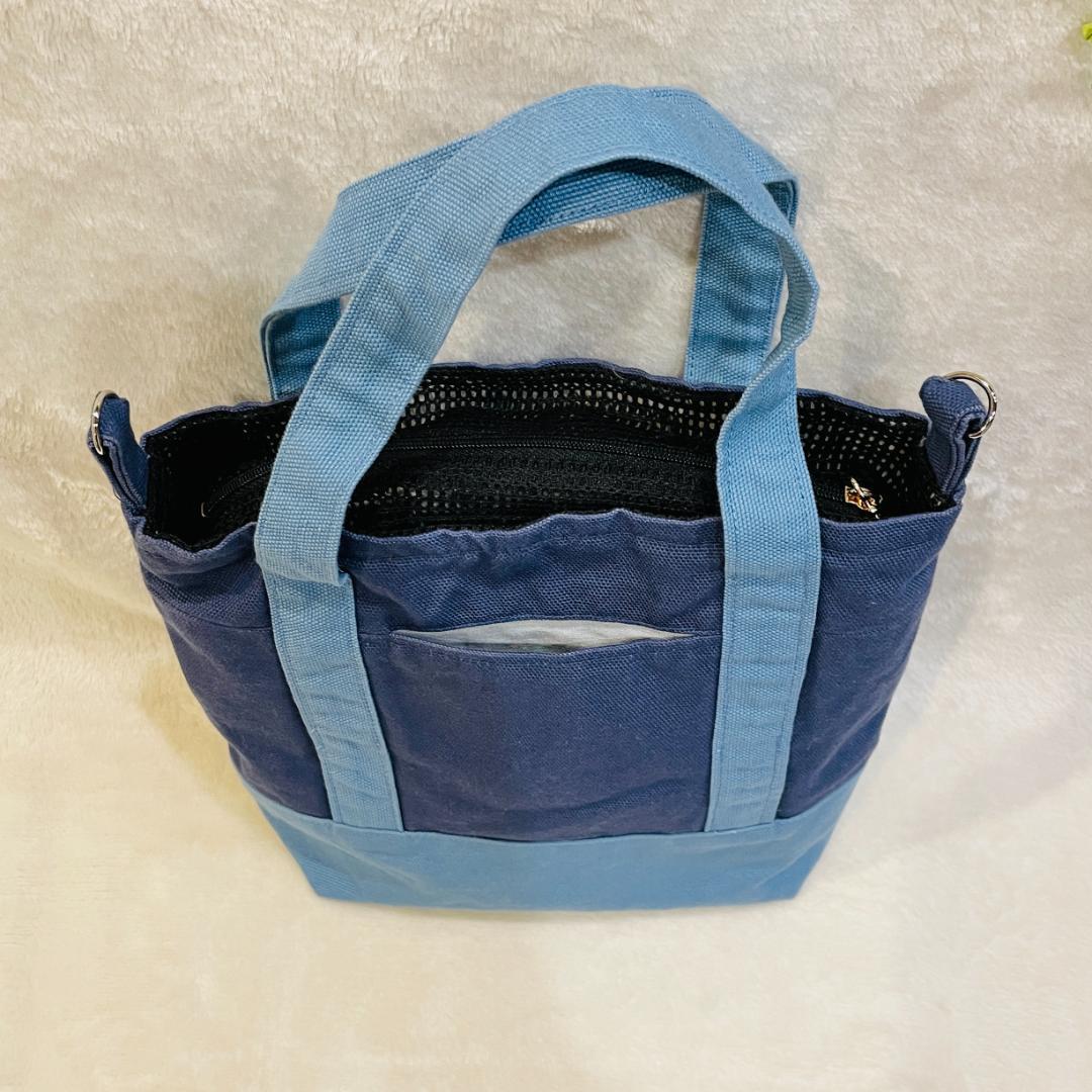 ももんがトートバッグ(お出かけ用)　モモンガ刺繡　ハンドメイド