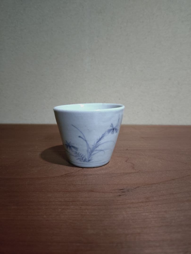 古伊万里 撫子蝶紋 猪口