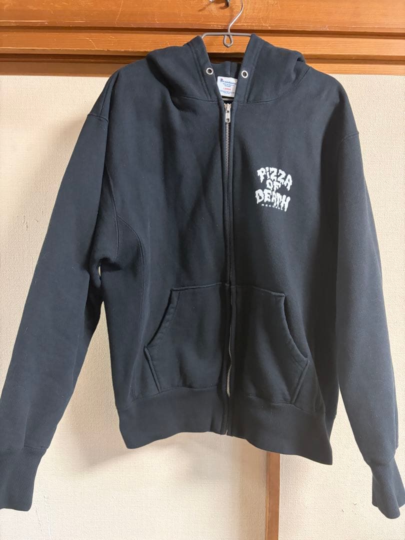 PIZZA OF DEATH ジップアップパーカー(黒・Lサイズ)