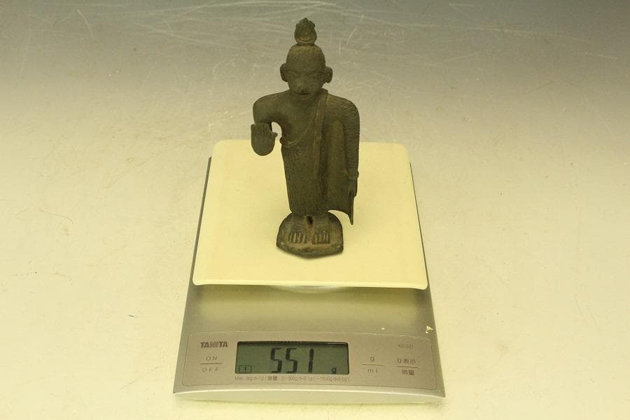 仏教 東南アジア スコータイ 古銅 仏像 高14.5cm 時代物(A429)