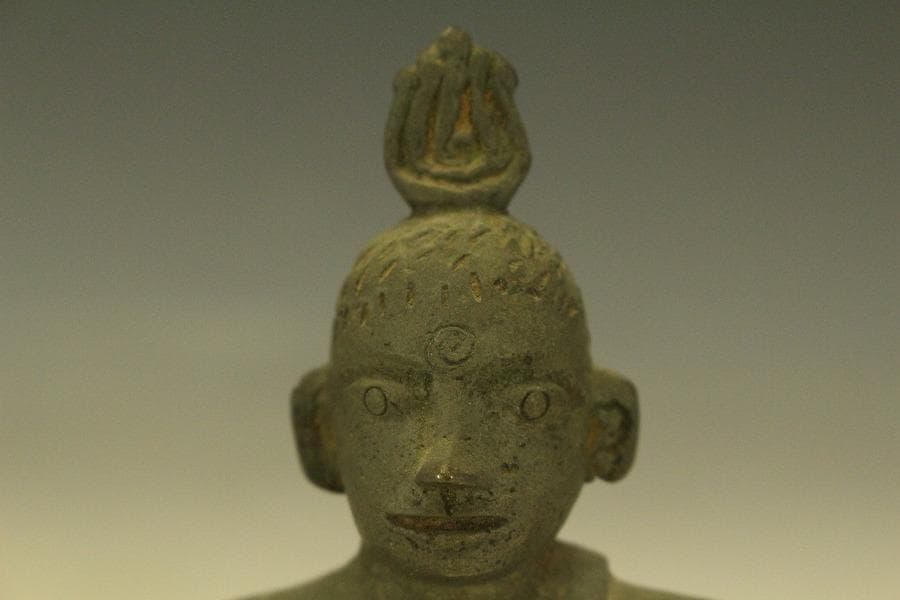 仏教 東南アジア スコータイ 古銅 仏像 高14.5cm 時代物(A429)