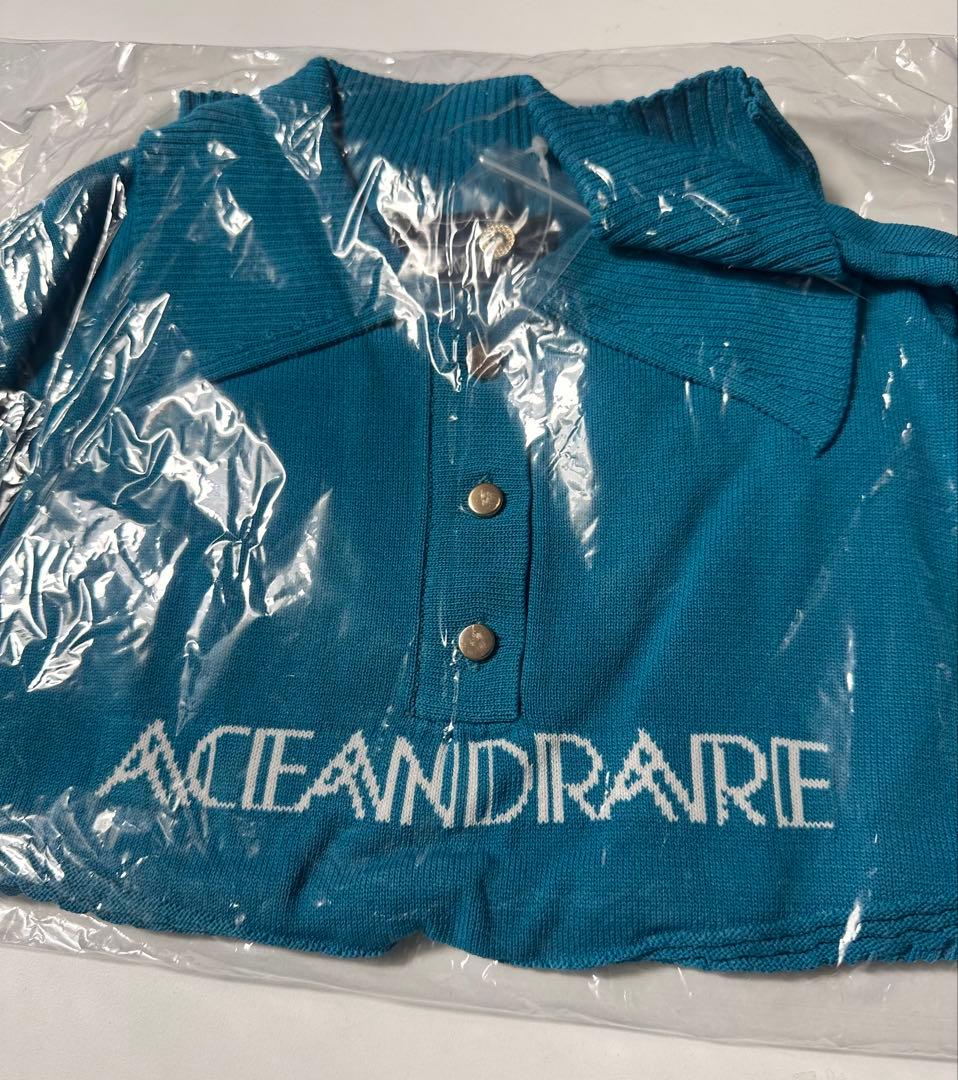 ACEANDRARE ウエストリブサマーニット　ターコイズ　1／21以降発送