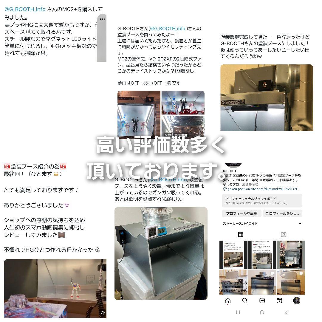 塗装ブースG-Booth M-02Plus実用新案 風量520ｍ3/hセット一式