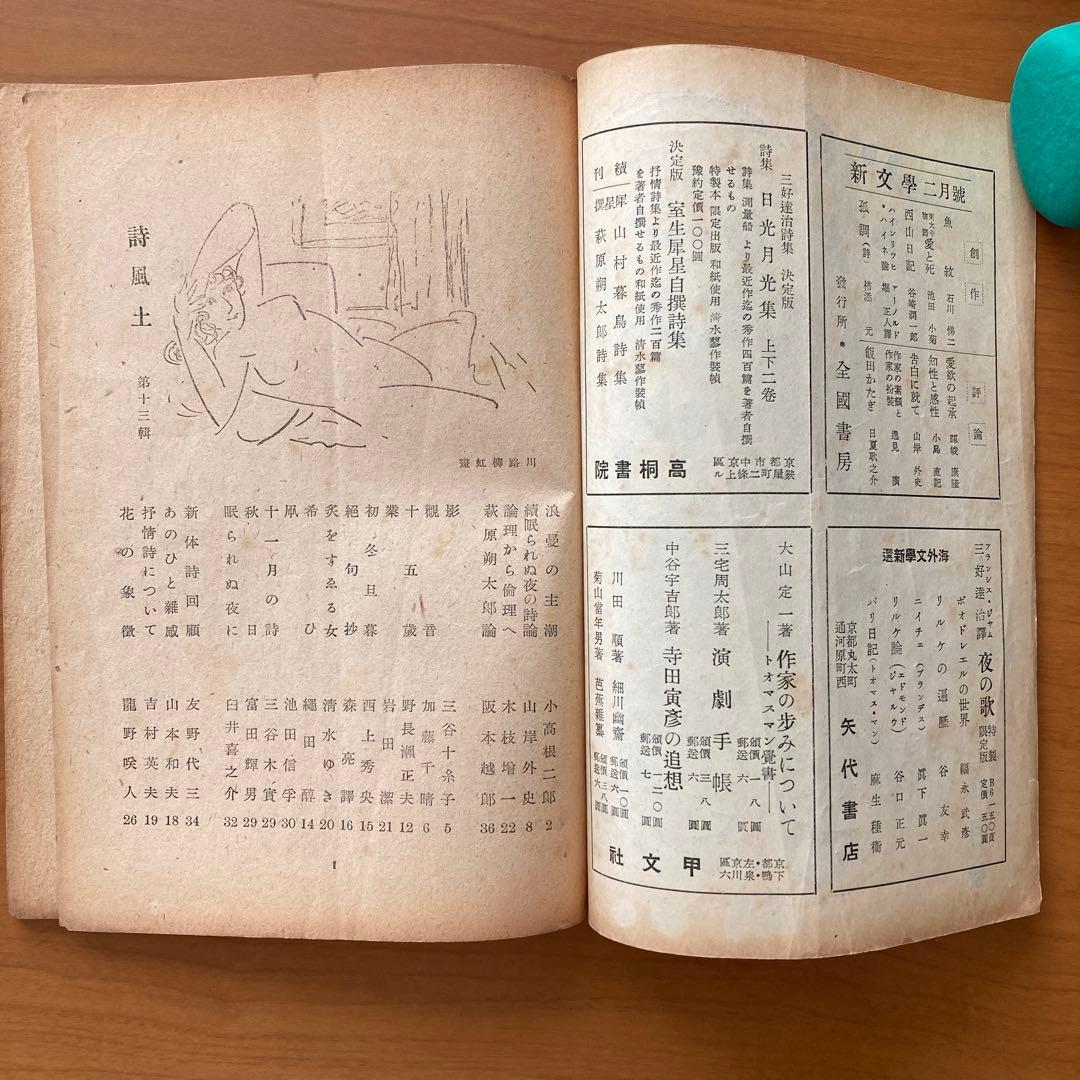 【貴重】詩誌「詩風土」22冊　不揃い　臼井書房発行